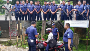 লামায় থানা ও ট্রাফিক পুলিশের যৌথ বিশেষ অভিযান