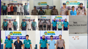 খুলনায় মাদকসহ বিভিন্ন অপরাধ ও পরোয়ানায় গ্রেপ্তার ১৪ জন