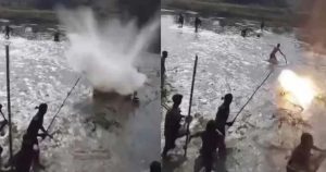 গ্রামবাসীর ধাওয়া খেয়ে পালাল বিএসএফ
