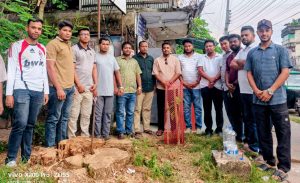 রাঙামাটিতে গাছ লাগাল ছাত্রদল