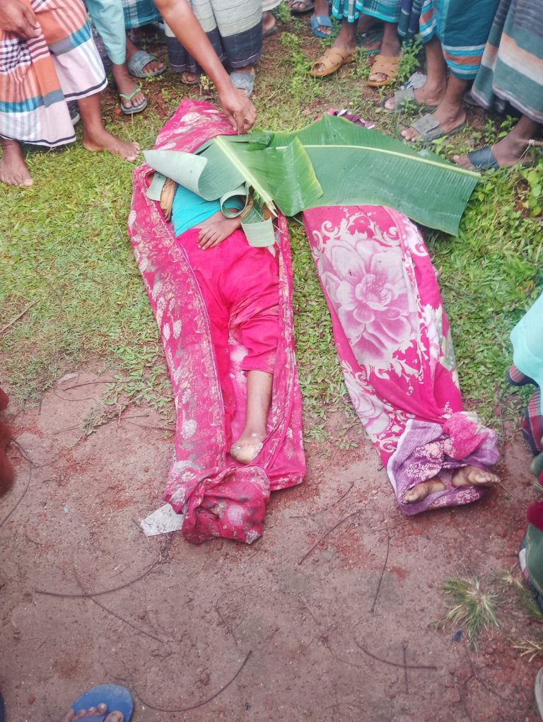 তারাকান্দায় কাভার্ডভ্যানের চাপায় প্রাণ গেল দুই বোনের