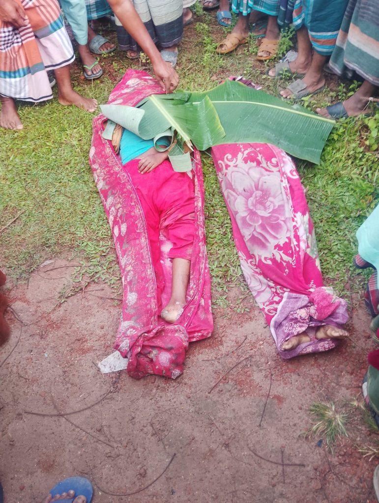 তারাকান্দায় কাভার্ডভ্যানের চাপায় প্রাণ গেল দুই বোনের