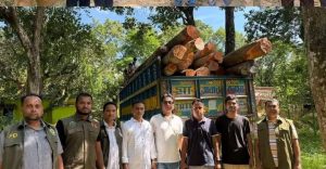 মীরসরাইয়ে অবৈধ কাঠ পাচারকালে ট্রাকসহ ২৭২ ঘনফুট মেহগনি গোলকাঠ জব্দ