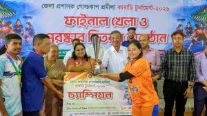 কাউখালীকে হারিয়ে জেলা প্রশাসক গোল্ডকাপের প্রথম চ্যাম্পিয়ন জুরাছড়ি