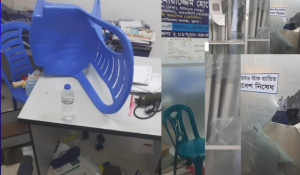 খুলনায় সন্ধানী ক্লিনিকে দুর্বৃত্তদের হামলা, ব্যাপক ভাঙচুরের পর গুলি