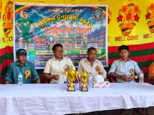 লামায় সম্প্রীতি মিনিবার ফুটবল টুর্নামেন্টের ফাইনালে ট্রাইবেকারে শিলবুনিয়া পাড়া একাদশের জয়