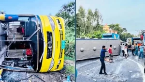 চট্টগ্রাম-কক্সবাজার মহাসড়কে বাস উল্টে আহত অন্তত ২০