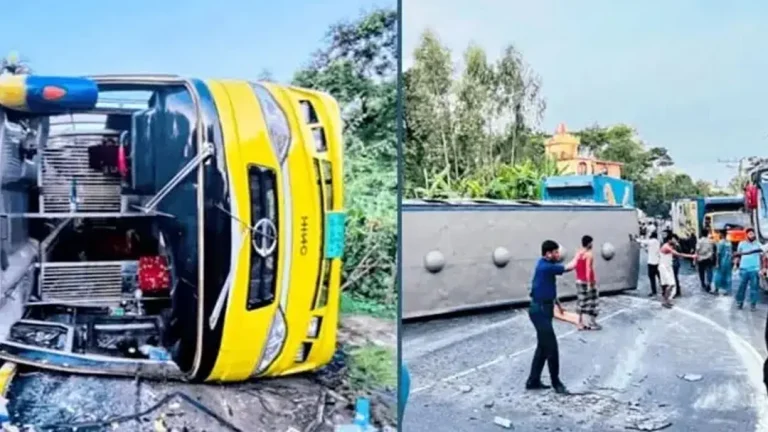 চট্টগ্রাম-কক্সবাজার মহাসড়কে বাস উল্টে আহত অন্তত ২০